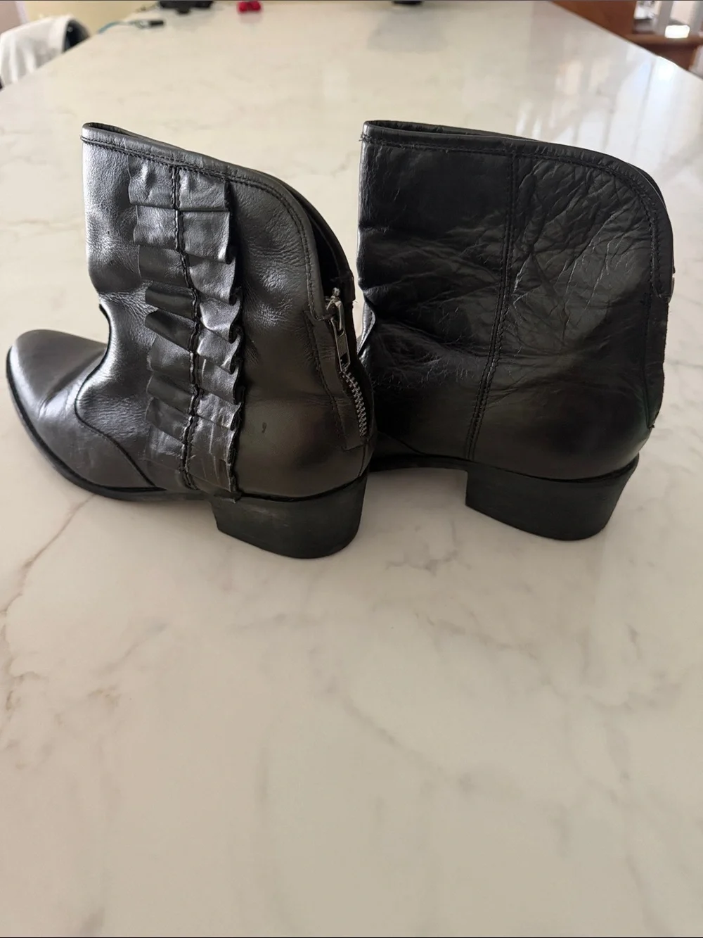 Betsey Johnson Black Leather Ankle Booties